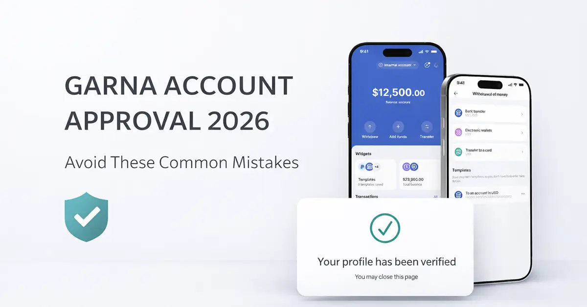 Garna account verification process explained step by step